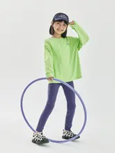 春用 女の子用肌触りの良いストレッチアウトドア長袖Tシャツ【親子で着用】