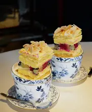 骨瓷製 洋風と和風兼用 デザートボウル【スープ用・おしゃれな食器】