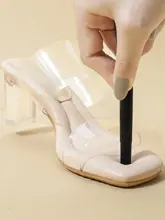 透け感のあるクリスタルヒールの女性用ハイヒール【極上の柔らかさ・サマーシーズン・スライド式】