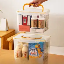 透明収納ボックス【ふた付き・おもちゃ整理・スナック収納・プラスチック製・持ち手付き】