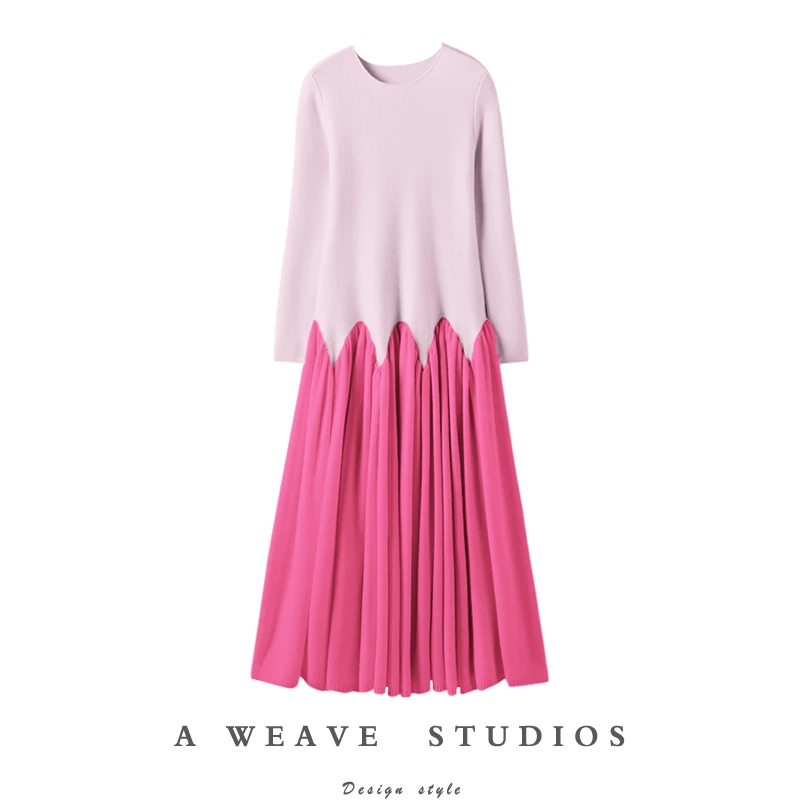 10月下旬に着るレディースファッションは？山羊绒ニットワンピースで通勤もデートも完璧に