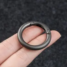 金属製スプリングフック付きリングキーリング【バッグ用アクセサリー・金具】