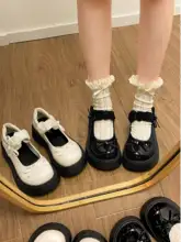 厚底浅口レディースシューズ【マリージェーン・秋用・フレンチスタイル】（セットアップ対応）