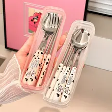 携帯用食器収納ボックス【304ステンレス製・子供用・お箸とスプーン付き】（セットアップ対応）