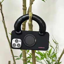 秋冬用 手提げスマートフォンケース【スタンド付き・ストラップ付き・iPhone対応・女性向け】
