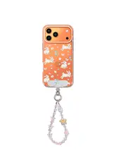 FUNNY RICH 可愛いウサギ柄のiPhone用ケース【iPhone対応・ストラップ付き・衝撃吸収】