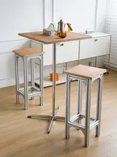 北欧デザインのハンギングバーチェアテーブル【アルミ合金製・高脚・カフェスタイル】