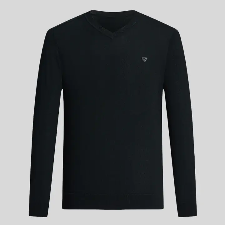 Vネックセーター【秋冬用・純羊毛・保温性】