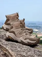 Camel 男性用 ハイカット スニーカー【耐摩耗・厚底・カジュアル・アウトドア】