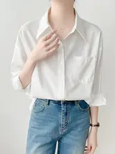 女性用白色シフォン長袖シャツ【ゆったりフィット・カジュアル・シワになりにくい・ビジネスカジュアル】