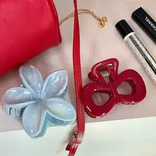 春夏用中型シュシュ【シャーククリップ・女性用・後頭部装飾・極上の柔らかさ】（セットアップ対応）