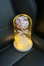 DIY手作りガラスドーム入りのローズブーケ【の花・誕生日プレゼント用・材料キット】