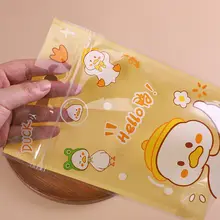 かわいいアヒルデザインの子供�用スナック袋【密封タイプ・DIY・手作りお菓子収納用】