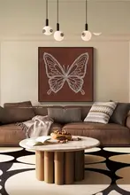 中古 蝶々のデザイン壁掛けアート【フランス風・リビングや寝室に最適・高級感】