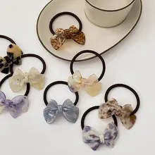 ヘアゴム レディース アセテート 蝶結び 高伸縮 切れにくい お団子ヘア ポニーテール