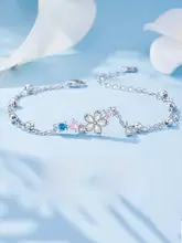 二重桜デザインブレスレット【オリジナルデザイン・女性用・誕生日ギフト】（セットアップ対応）