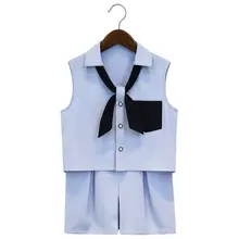 子供用 夏のファッション無袖シャツ＆ショートパンツ【男の子・女の子・卒業式用】（セットアップ対応）