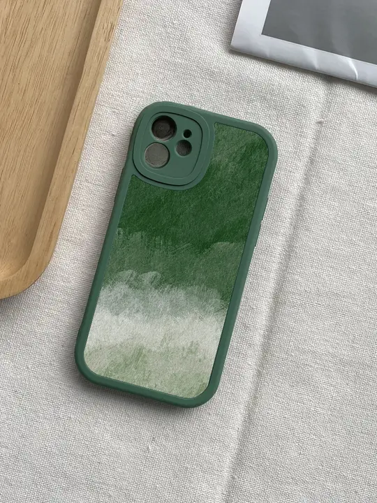 アート風の油絵デザイン iPhone用ケース【全包タイプ・柔らかい素材に対応】