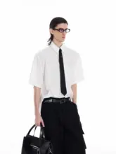 夏季用 基本的な質感のしっかりした半袖シャツ【取り外し可能なパッド付き・男女兼用】（セットアップ対応）