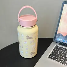 保温保冷ボトル【大容量・かわいい花柄・アウトドア用・携帯便利】