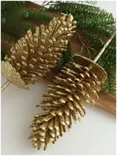 北欧風クリスマス飾り！リアルな金色の特大松ぼっくり【DIYクリスマスツリー用】