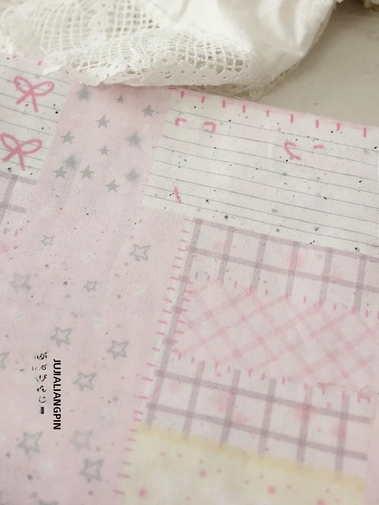 紙もの ハンドメイド にぴったりな生地は？可愛いピンクのパッチワークコットン生地が解決する3つの悩み