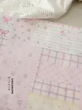 可愛いピンクのパッチワークコットン生地【ハンドメイドバッグや衣類に最適】