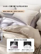 アイスシルク製 四点セット 夏用ベッドシーツ・冷却掛け布団カバー【寮用・寝具】（セットアップ対応）