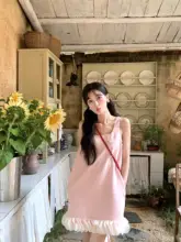 SourceWithU フラワーペタルデザイン ベストドレス【2色展開・ショート丈・女性用】