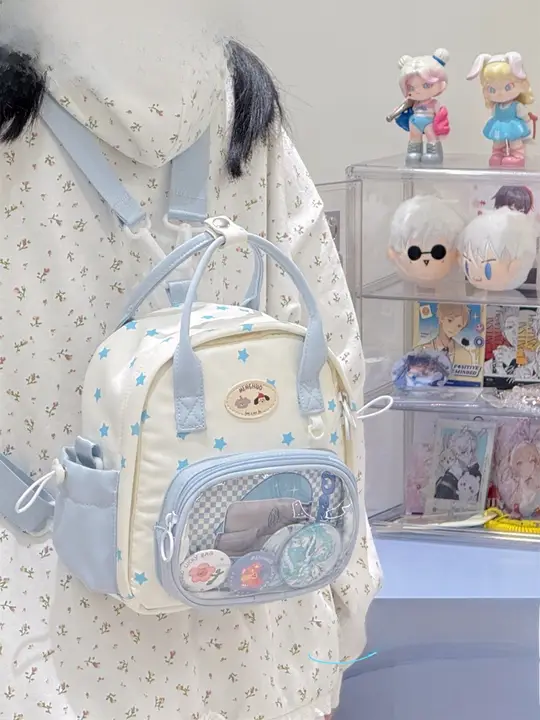 可愛いデザイン！リュックと斜め掛けが可能なバックパック【大学生向け・小型・お出かけ用】