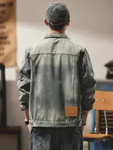 メンズデニムジャケット【春秋用・クラシックデザイン・ゆったりサイズ】