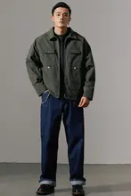 ワークスタイル重厚感のあるショートライダージャケット
