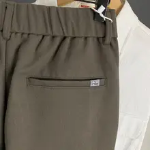 メンズ カジュアルパンツ スラックス ストライプ ルーズ ストレート 厚手 秋冬 春秋 トラッド ストリート