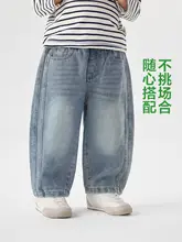 子供用デニムパンツ【秋春用・柔らかくて色落ちしにくい・ルーズフィット】