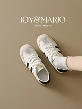 秋冬新作 レトロ風 スニーカー【女性用・ホワイト・フラットソール・カジュアルスタイル】