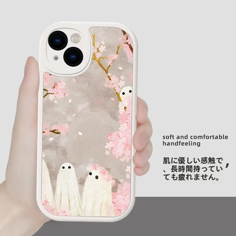 小幽霊のイラストが心を癒すスマートフォンケース、どう選ぶ？
