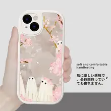 文芸的なレトロな小幽霊のイラスト【全包型・スマートフォンケース対応】
