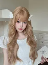 ロングウィッグ【金色・巻き髪・Lolitaスタイル・トレンド】