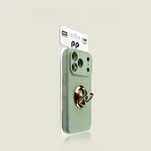 iPhone 17用液体ケース【アンティークホワイト・リングスタンド・衝撃吸収・大人の雰囲気】