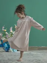春秋用長袖ニットコットンパジャマ【プリンセスデザイン・子供用・家族お揃い】（セットアップ対応）