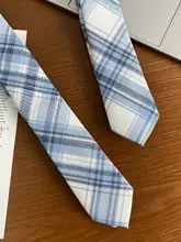 学院風の青いストライプネクタイ【手作り・日系シャツアクセサリー・優しい制服】