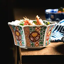 六角形の和食用碗【懐石料理・業務用・レトロデザイン】