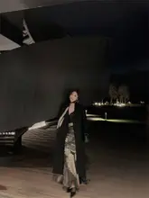 ASM ANNA ウールミニマルデザインロングトレンチコート【春秋用・女性用・薄手】