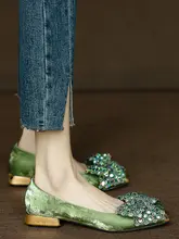 手作り本革フラットシューズ【バタフライリボン・ラメ・プレーン・女性用・快適】