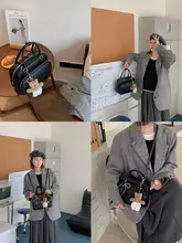 レトロなデザインの大容量ボーリングバッグ【通勤・斜め掛け・ハンドバッグ】