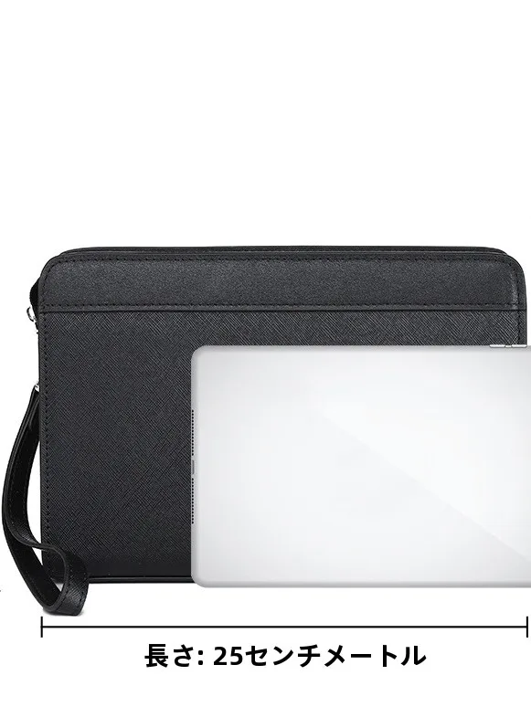 スタイリッシュなパスワードロック付きメンズレザー clutch：ビジネスシーンで信頼性と機能性を両立
