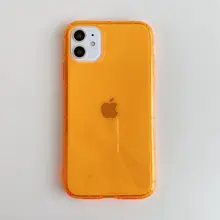 シンプルな蛍光カラーのiPhoneケース【全機種対応・シリコン製・衝撃吸収・男女兼用】