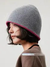 二重仕様のウールニット帽【冬用・厚手・女性用】