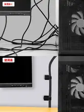 デスク用 ケーブル整理具【自粘型・データケーブル収納・束ねバンド】