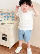 子供用 夏用 デニムパンツ【コットン製・薄手・男女兼用・ショートパンツ】